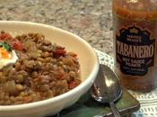 Mexican Lentil Beef Chili with Tabanero Sauce