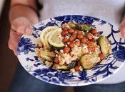 Brussel Sprouts, Chickpea CousCous Salad