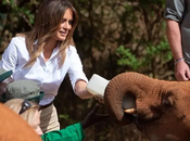 Melania Trump Almost Knocked Down Elephant During Visit Kenya