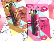Lakme Love Chapstick Review Strawberry, Caramel