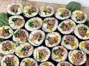 Healthy Lean Beef Bulgogi Gimbap Kimbap Korean Sushi Roll with Quinoa