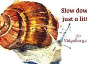 Slow Down Just Little