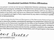 Bernie Signs Party Pledge (But He's Still Democrat)