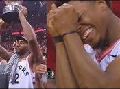 Raptors Share Special Moment After Game With Eastern Conference Finals Trophy Ceremony!