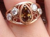 Cognac Diamond Anniversary Ring