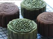 Matcha Chocolate Baked Mooncakes 绿茶和巧克力烘烤月饼