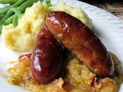Braised Sausages with Apple Gravy