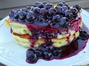 Lemon Ricotta Pancakes with Blueberry Sauce