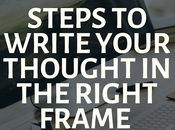 Steps Write Your Thoughts Right Frame