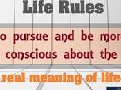 Life Rules Pursue More Conscious About Real Meaning