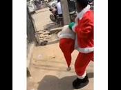 Lagos Children Beat Father Christmas That Showed Without Gifts (Video)