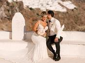 Glamorous Summer Wedding Santorini Island with Pastel Hues Antigoni Teddy