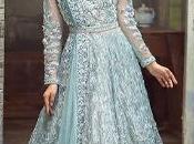 Nikah Wear Light Grey Halter Neck Gown Lehenga