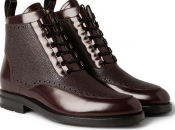 Together 'Cause Opposites Attract: Hare Freud Textured-Panel Leather Boot