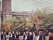 Only York. Group Orthodox Jewish Schoolgirls...