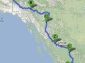 Road Trip Route Tok, Vancouver, Along Cassiar Trans-Canada Highway