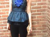 Outfit: Navy Black Double Peplum