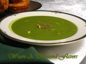 Chilled Mint Soup with Goat Cheese Crushed Pink Peppercorns