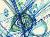 Abstract Drawing Blue Green