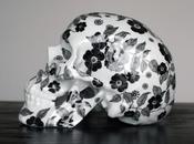 "black Flower"//porcelain Skull