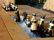 Patio Table with Built Beer Wine Coolers