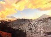 360° Video Helicopter Flying Over Four Erupting Volcanoes