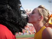 Pitt State Cheerleader Celebrates Valentine's With Little Mascot Love