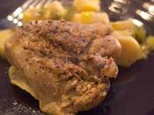 Braised Chicken with Parsnips Leeks