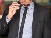 Manganiello Peeks Through Shades Outside Studios London