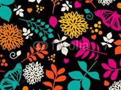 Floral Bright Seamless Patterns with Flowers Butterfly Irur Stockphoto