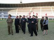 Jong Visits Yanggakdo Stadium Football Game