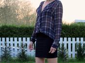 Sheer Checked Blouse