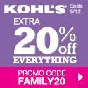 Save During Kohl's Friends Family Sale 5/12 2013
