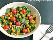 Roasted Chickpeas Spinach Salad