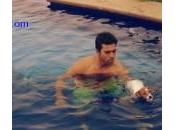 Charan Swimming With Brat Cool Photo