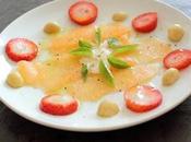 Cantaloupe Strawberry Salad with White Wine Lime Dressing