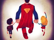 Illustrations Showing Super Heroes Taking Kids School Causes Major Feels