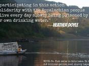 Activists Boat onto Sludge Pond; Confront Gov. Tomblin Dangers Coal