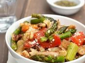 Pasta with Asparagus, Mascarpone Cheese Walnuts