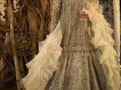 Grey Lehenga Peplum Ivory Ruffled Dupatta Nikah