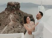 Romantic Pastel Hued Elopement Santorini with Breathtaking Views