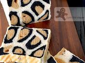 Super Soft Cute Leopard Print Sandwich Bread Made with Artificial Colouring. Just Charcoal Dark Brown Sugar