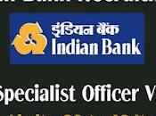 Indian Bank Recruitment 2022 Specialist Officer Vacancy