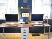 Home Office Makeover IKEA Karlby Kitchen Worktop Desk Hack