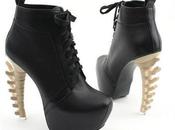 Shoe Glamzelle Skeleton Spine High Heels Booties