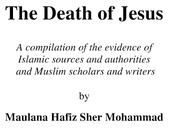 Death Jesus Book Maulana Hafiz Sher Mohammad