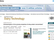 Published International Journal Dairy Technology