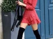 Outfits with Long Black Boots That Combine Dress