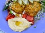 Healthy International Recipe: Baked Falafel with Hummus Tahini