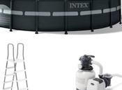 SAVE $270.00 Intex 18Ft 52In Ultra Frame Above Ground Swimming Pool with Pump